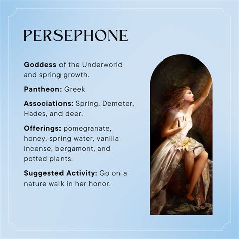 Persephone Goddess Of The Underworld And Spring