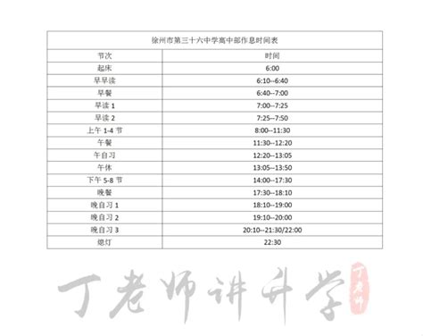 徐州市区重点高中作息时间表。#家长必读 #升学规划 #教育 - 抖音