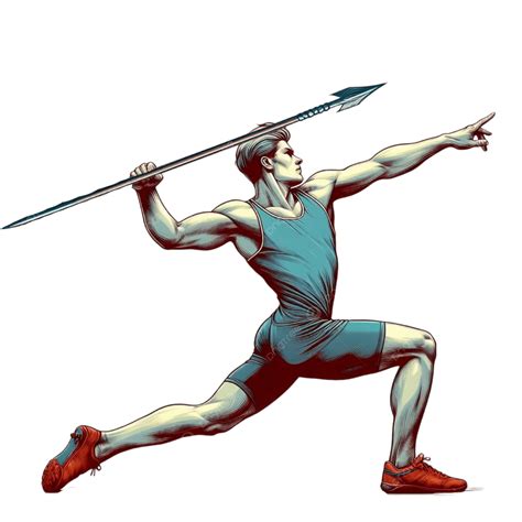 Young Male Javelin Thrower Throwing A Spear, Javelin Throwing, Javelin ...