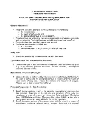Data Safety Monitoring Plan Example - Fill Online, Printable, Fillable ...