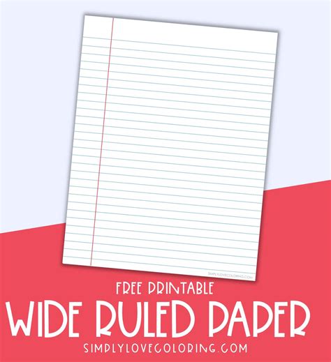 Free Printable Wide Ruled Paper Pdf