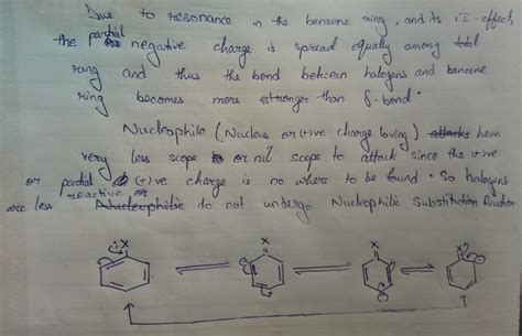 Why halo arenes are least reactive towords nucleophilic substitution ...