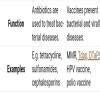 what are meant by antibiotics and what is meant by vaccine - Brainly.in