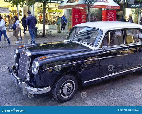 Athens / Greece - November 02 2019: Antique Mercedes Car in Ermou Street Editorial Photography ...