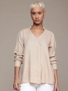 Roadster Women Solid Casual Beige Shirt - Buy Roadster Women Solid ...