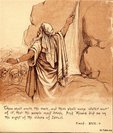 Moses Striking The Rock Clip Art