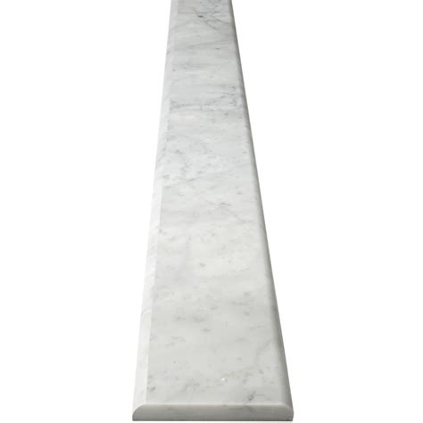 5 x 60 Bullnose Edge Threshold Saddle | Italian Carrara Honed