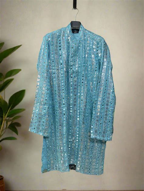 Men's Exclusive Designer Dyeable Mirror Kurta Set - KPH Outfits – Kph ...