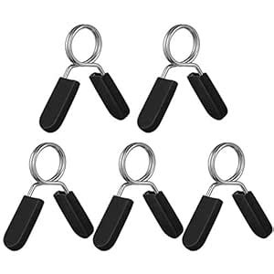 0.9 inch (24 mm) Barbell Spring Clip Collars, Anti-loose Spring Lock ...
