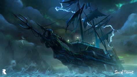 Potential concept art for the Cursed Sails ships : r/Seaofthieves