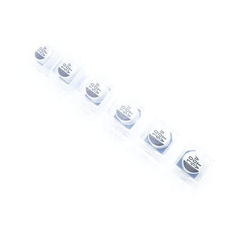 Capacitor Eletrolítico SMD 10uF 50v 20% (6.3x5.4) - Achei Componentes