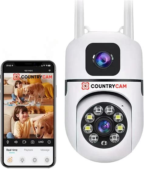 Buy COUNTRYCAM 4MP Dual Lens WiFi CCTV Camera for Home Security, 360 ...