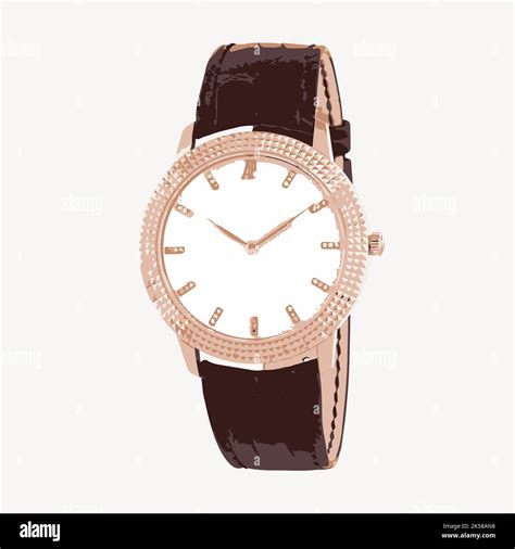 Realistic leather watch clipart, illustration vector Stock Vector Image ...