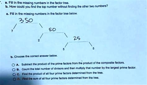 Image result for How Find Missing Numbers in Factor Tree
