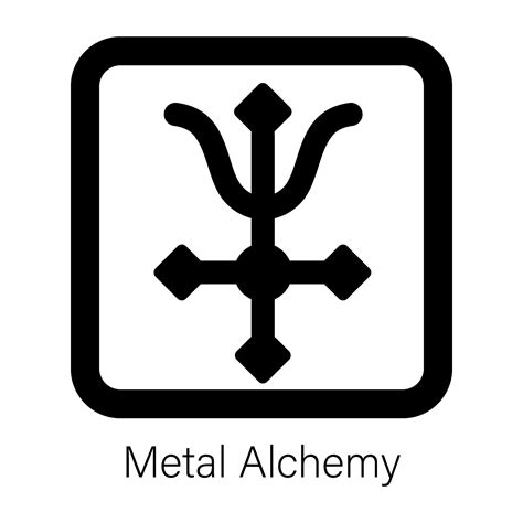 A solid style icon of metal alchemy 46799419 Vector Art at Vecteezy - Metal Symbol