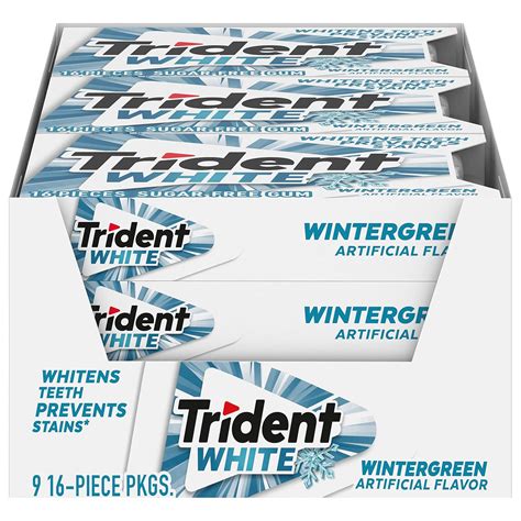 Trident White Wintergreen Sugar Free Gum, 9 paquetes Chile | Ubuy