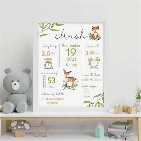Birth Stats Frame – Ezyprints Studio
