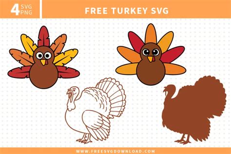 Thanksgiving Turkey Free SVG Files | Free SVG Download