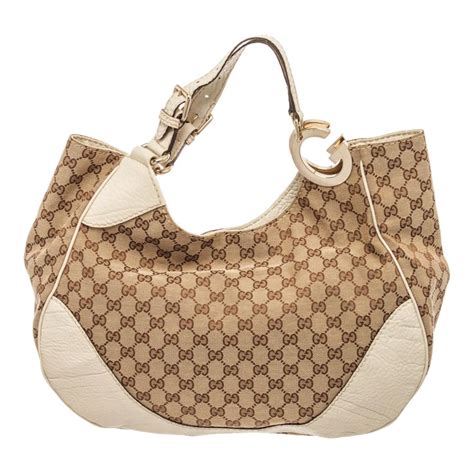 Gucci Brown Leather Charlotte GG Shoulder Bag For Sale at 1stDibs