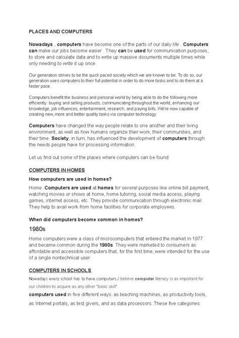 Image result for Computer Places Chart