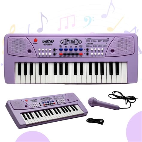 Buy Gooyo GY-430CF Musical Piano Keyboard with Microphone | 37 Keys, 8 ...