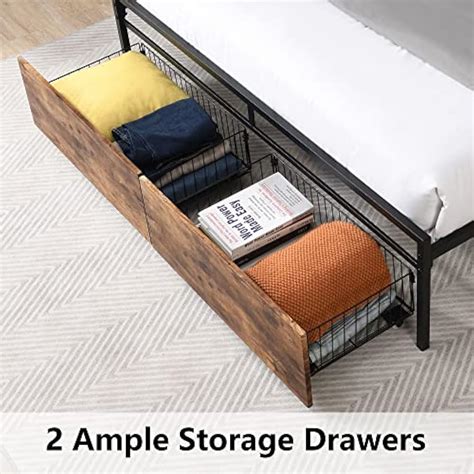 XKLOGER King Size Bed Frame with Storage King Bed India | Ubuy
