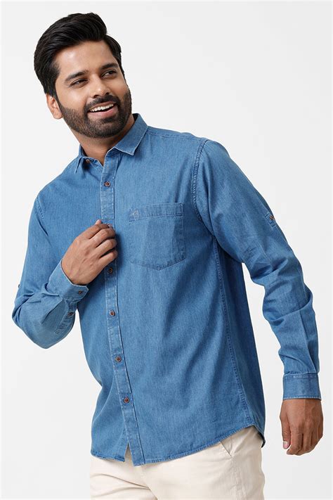 Light Blue Denim Shirt | Jeans Shirt for Men | Denim Shirt