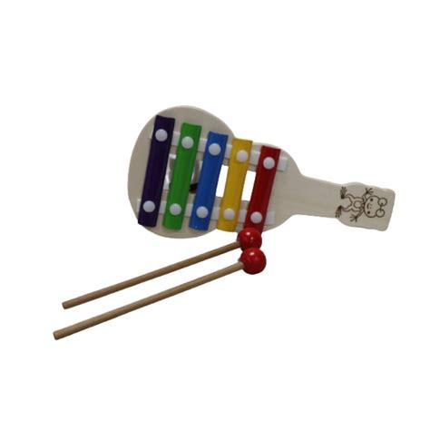 Buy Saras Aajeevika Guitar Xylophone Wooden Hand Painting Decorative ...