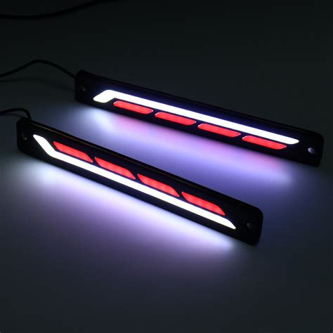 Spedy 2PCS Flexible Two Colors CAR AUTO COB LED Strip Day TIME Running ...