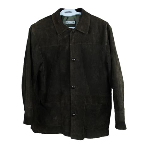 Blazer Suede Brown Jacket- Size 14 - Excellent... - Depop