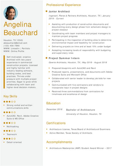 25 Best Architect Resume Examples and Templates for 2026 ...