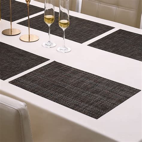 Buy HOKIPO PVC Washable Mats for Dining Table - 45x30 cm Placemats,Set ...