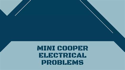 Image result for Mini Cooper Electrical Problems