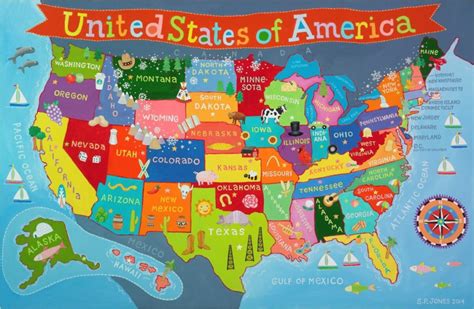 U.S. States Map Kids 的图像结果