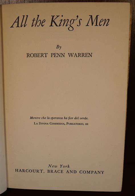All The King's Men by Robert Penn Warren: (1946) First Edition, 6th ...