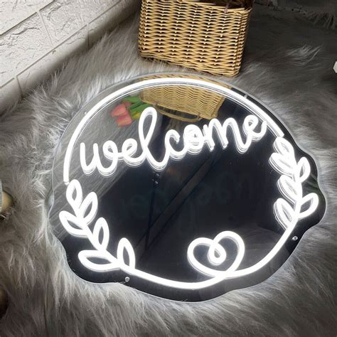 Welcome Mirror Neon Sign – Neonzastudio