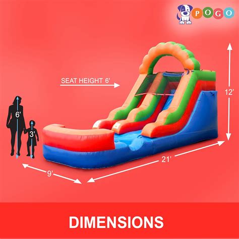 Buy Pogo Bounce House Inflatable Water Slide for Kids(Without Blower ...