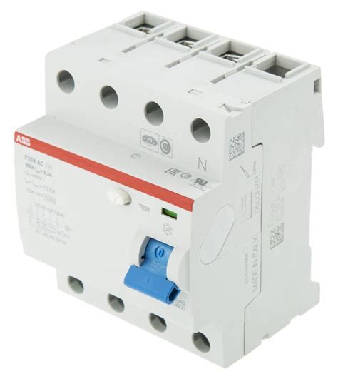 2CSF204001R3900 F204 AC-100/0,3 ABB | ABB F200 RCCB, 100A, 3+N Pole ...