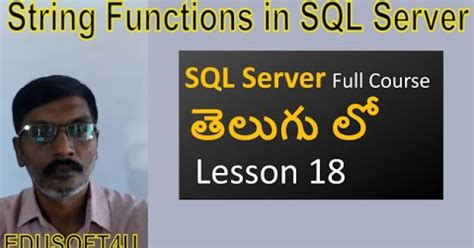 Image result for String Functions in Telugu SQL