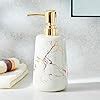 Home Centre Aubree Vince Ceramic Printed Soap Dispenser - 450ml, White ...