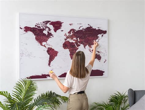 🗺 Push Pin World Maps With Pins To Mark Travels - Tripmapworld.com