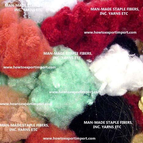 HS code MAN-MADE STAPLE FIBERS, INC. YARNS ETC (part 1)
