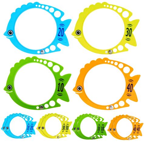 Blue Panda 12 Pack Fish Pool Diving Rings - Dive Toys for Kids India | Ubuy