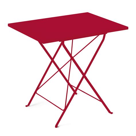 Folding Outdoor Table in Galvanized Steel Made in Italy