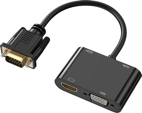 Ruhza® VGA to HDMI VGA Adapter, Dual Display VGA to HDMI VGA Splitter ...