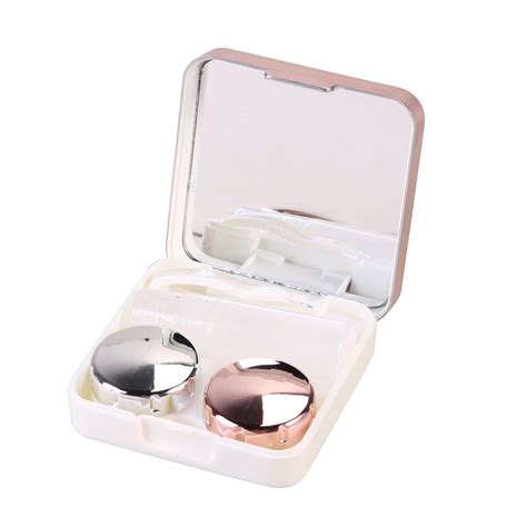 TOYZIEZ Travel Contact Lens Case Box with Mirror | Lens Box for Travel ...