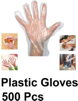 HRRH 500 Disposable Clear Plastic Gloves Polyisoprene Surgical Gloves ...