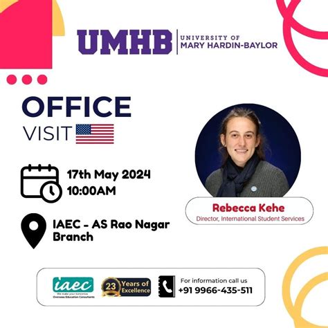 IAEC Consultants; UMHB- University Official Visit to As.Rao nagar ...