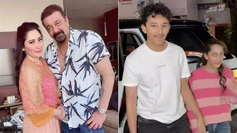 Sanjay Dutt and Maanayata’s twins Shahraan and Iqra spotted in Bandra ...