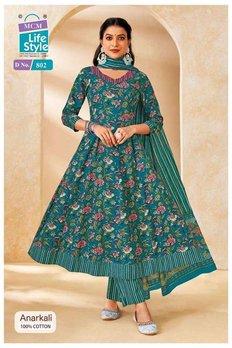 MCM LIFESTYLE ANARKALI VOL 8 FANCY FROCK STYLE KURTI PANT AND DUPPATTA SET